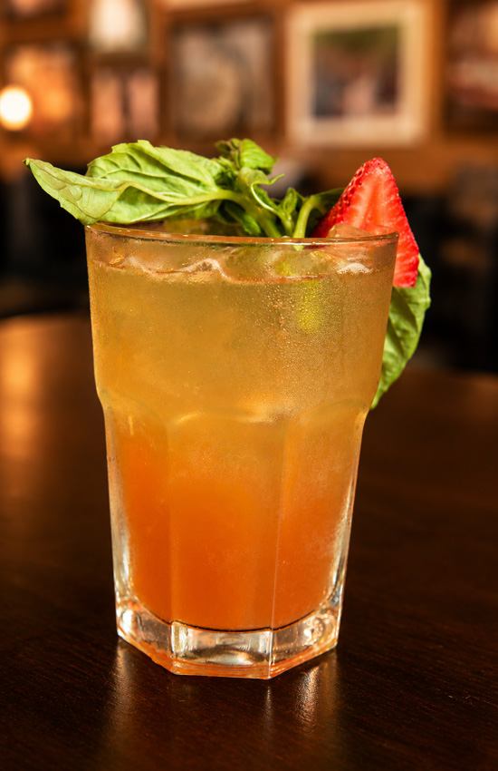 Berry Basil Burn cocktail
