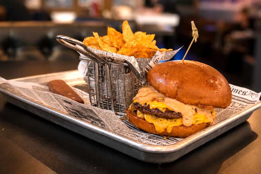 The Uptown Smasher burger